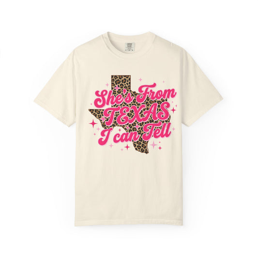 She's From Texas Leopard State T-Shirt