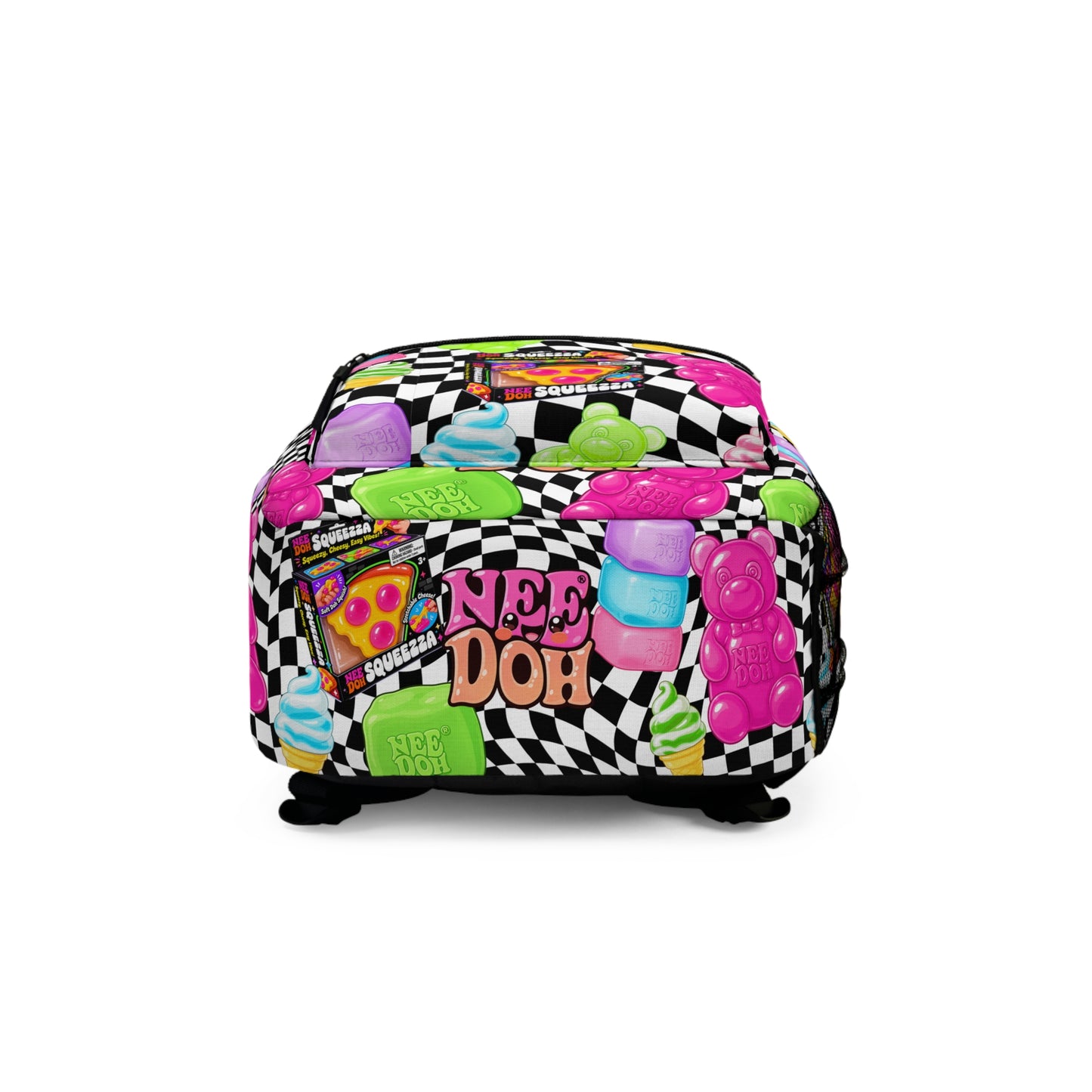 Needo Pop Art Backpack | Checkerboard Squishies Pattern