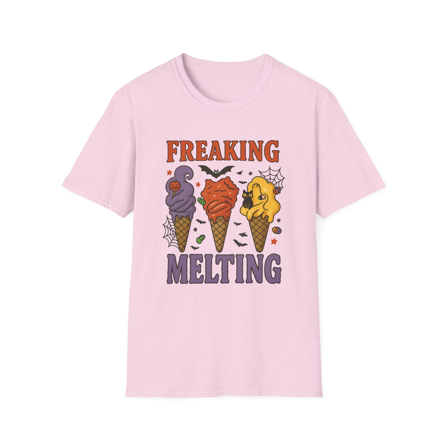 Halloween 'Freaking Melting' Ice Cream Tee — Spooky Cute Summerween Graphic T-Shirt