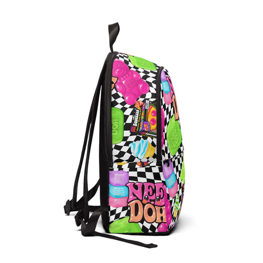 Needo Pop Art Backpack | Checkerboard Squishies Pattern (no side pockets)