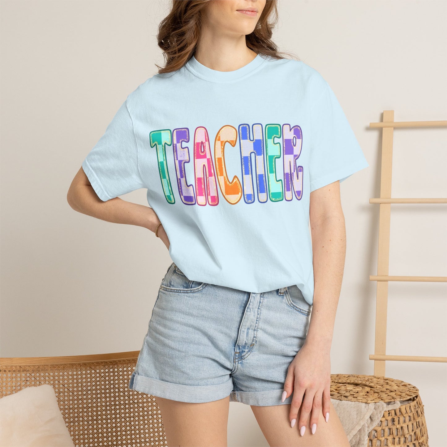 Teacher Colorful Patchwork T-Shirt