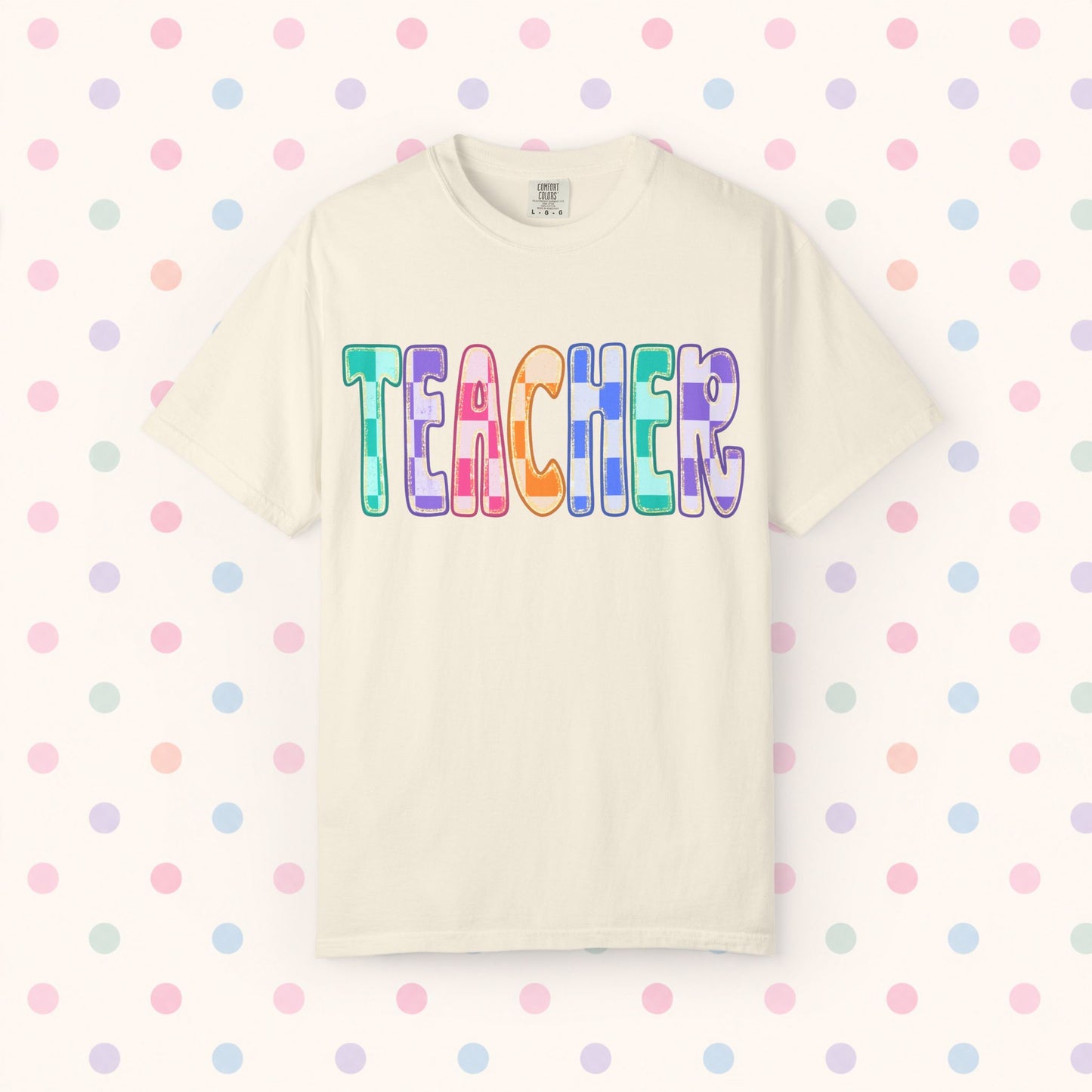 Teacher Colorful Patchwork T-Shirt