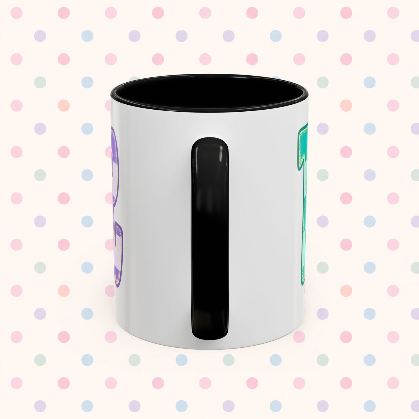 Teacher Rainbow Checker Accent Coffee Mug