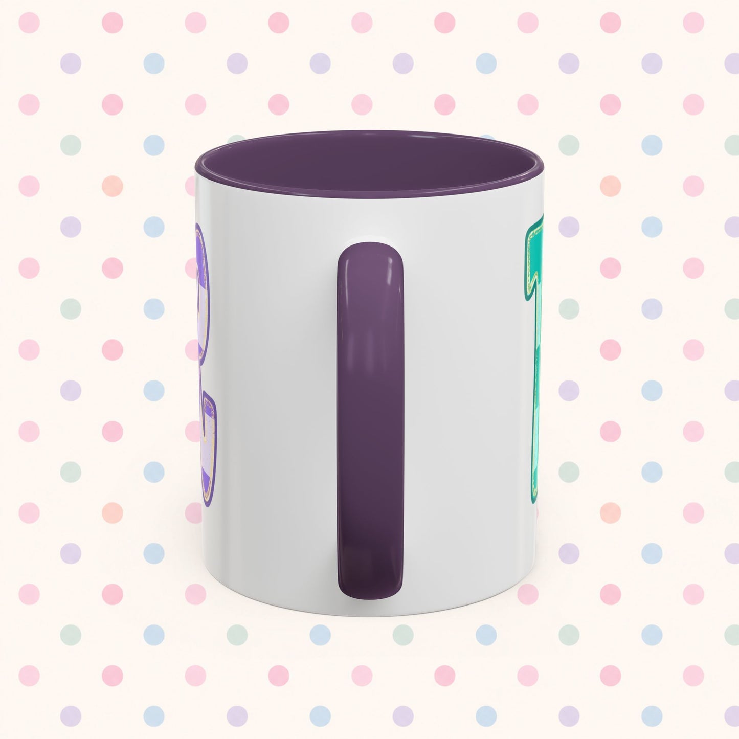 Teacher Rainbow Checker Accent Coffee Mug
