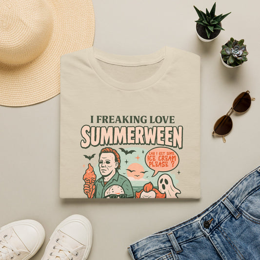 Summerween T-Shirt — “I Freaking Love Summerween” Horror Summer Graphic Tee