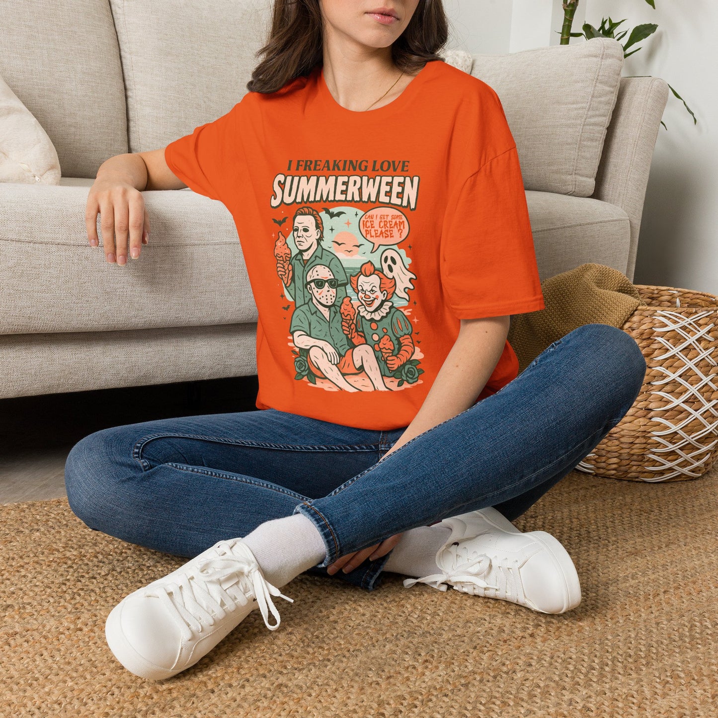 Summerween T-Shirt — “I Freaking Love Summerween” Horror Summer Graphic Tee