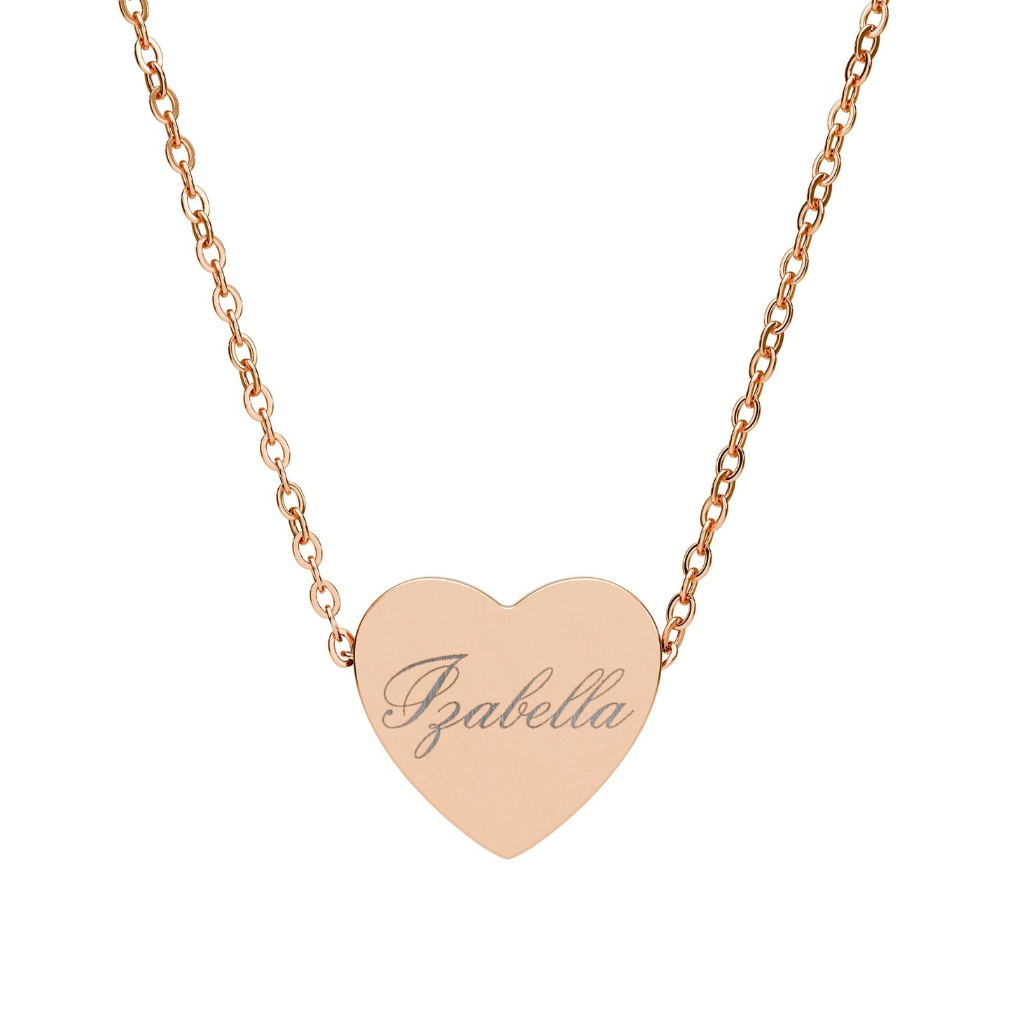 Engravable Heart Necklace — Personalized Name Pendant