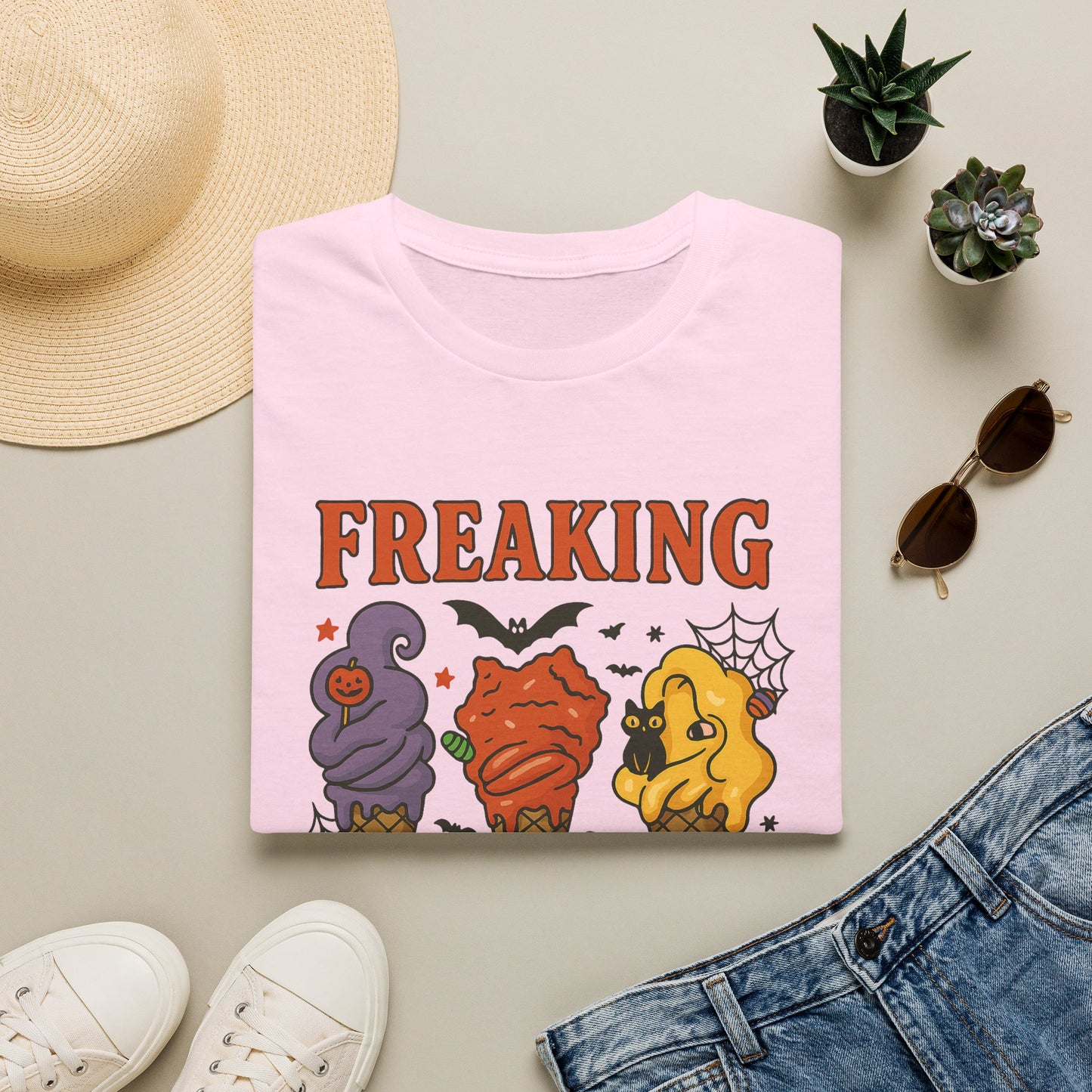 Halloween 'Freaking Melting' Ice Cream Tee — Spooky Cute Summerween Graphic T-Shirt