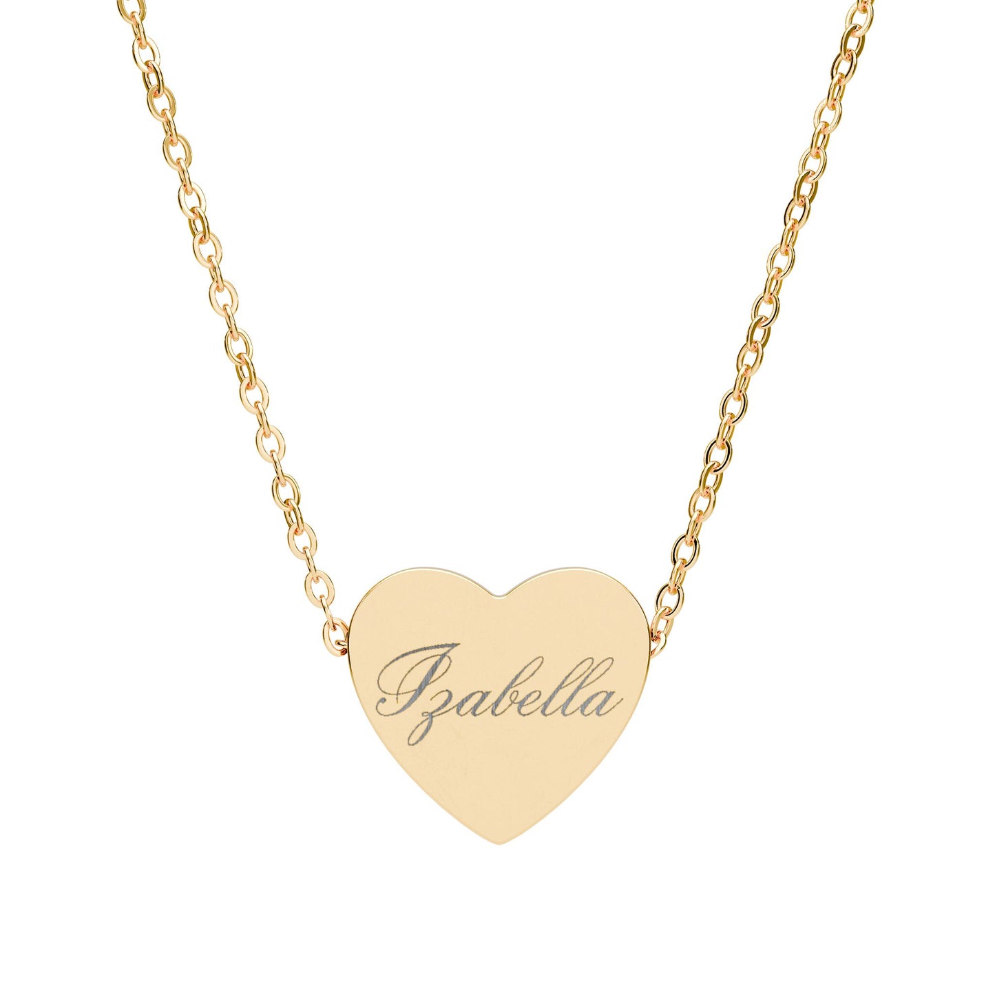Engravable Heart Necklace — Personalized Name Pendant