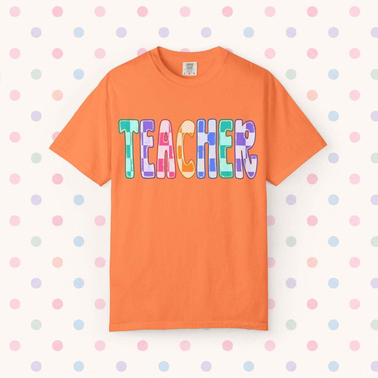 Teacher Colorful Patchwork T-Shirt