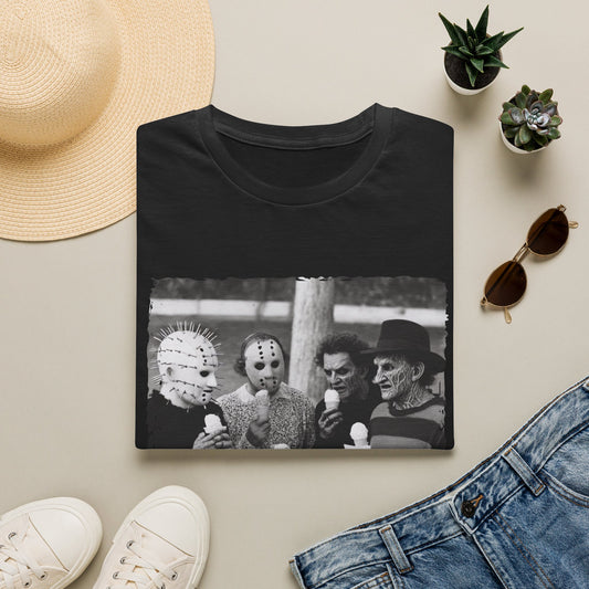 Horror Icons Ice Cream Summerween Photo T-Shirt