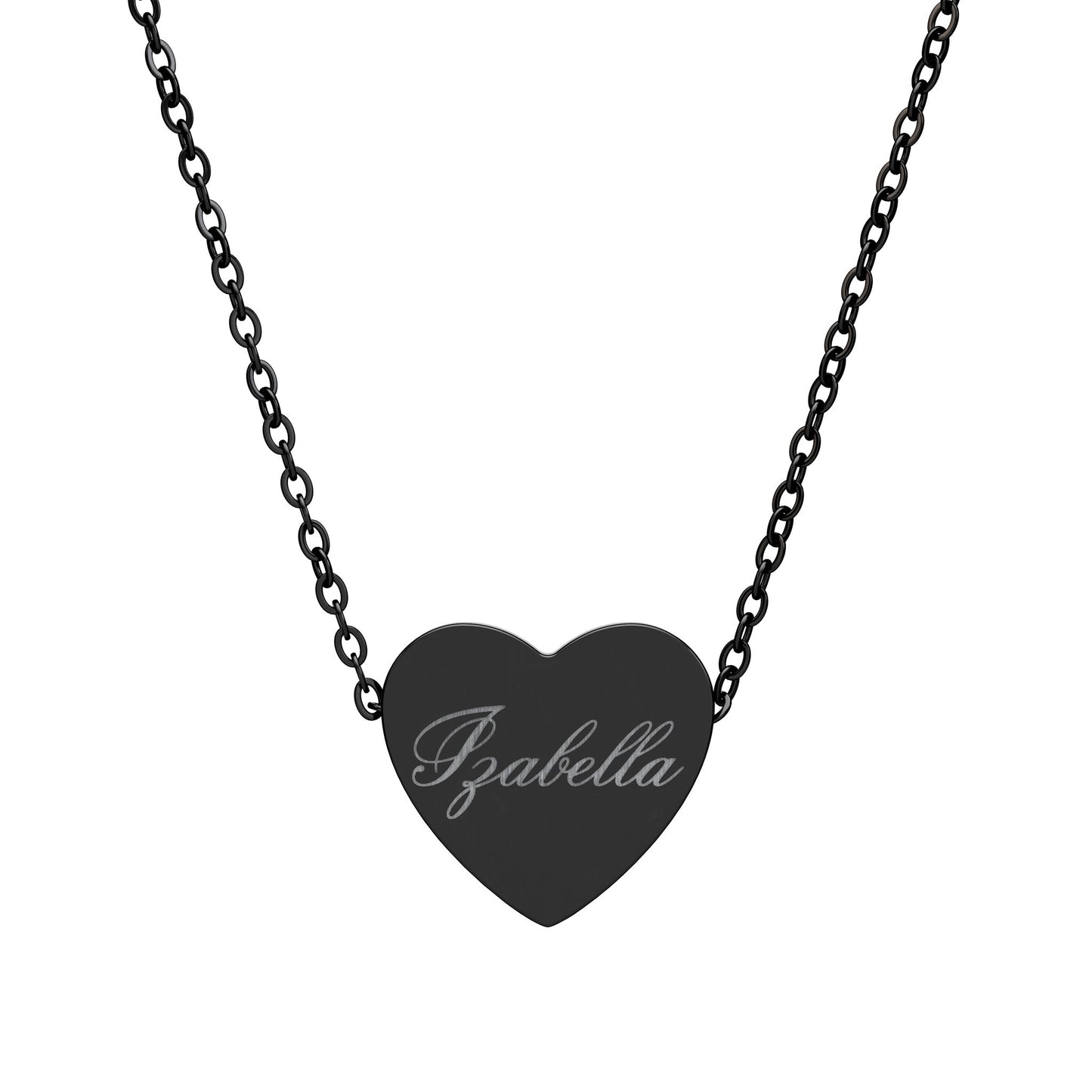 Engravable Heart Necklace — Personalized Name Pendant