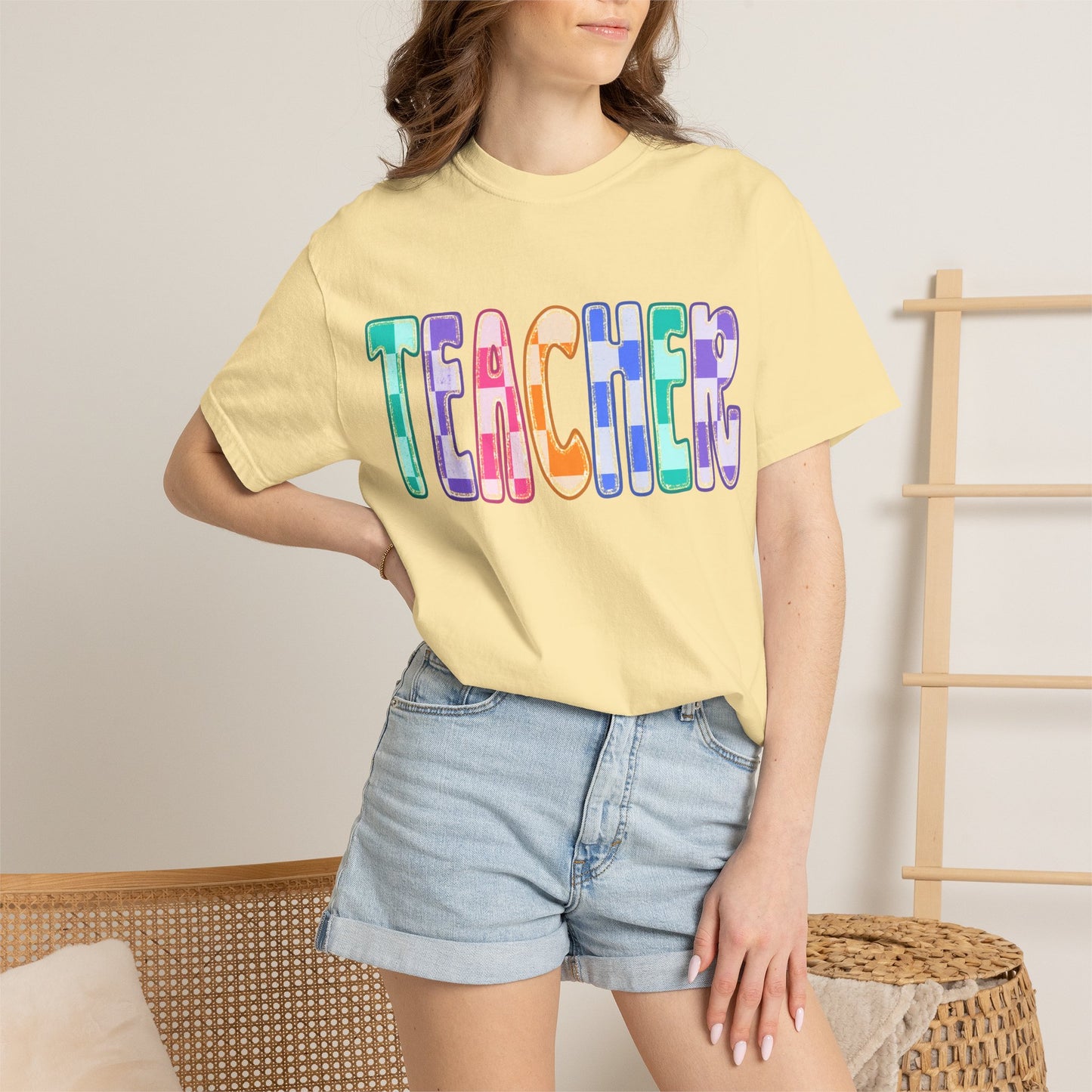 Teacher Colorful Patchwork T-Shirt