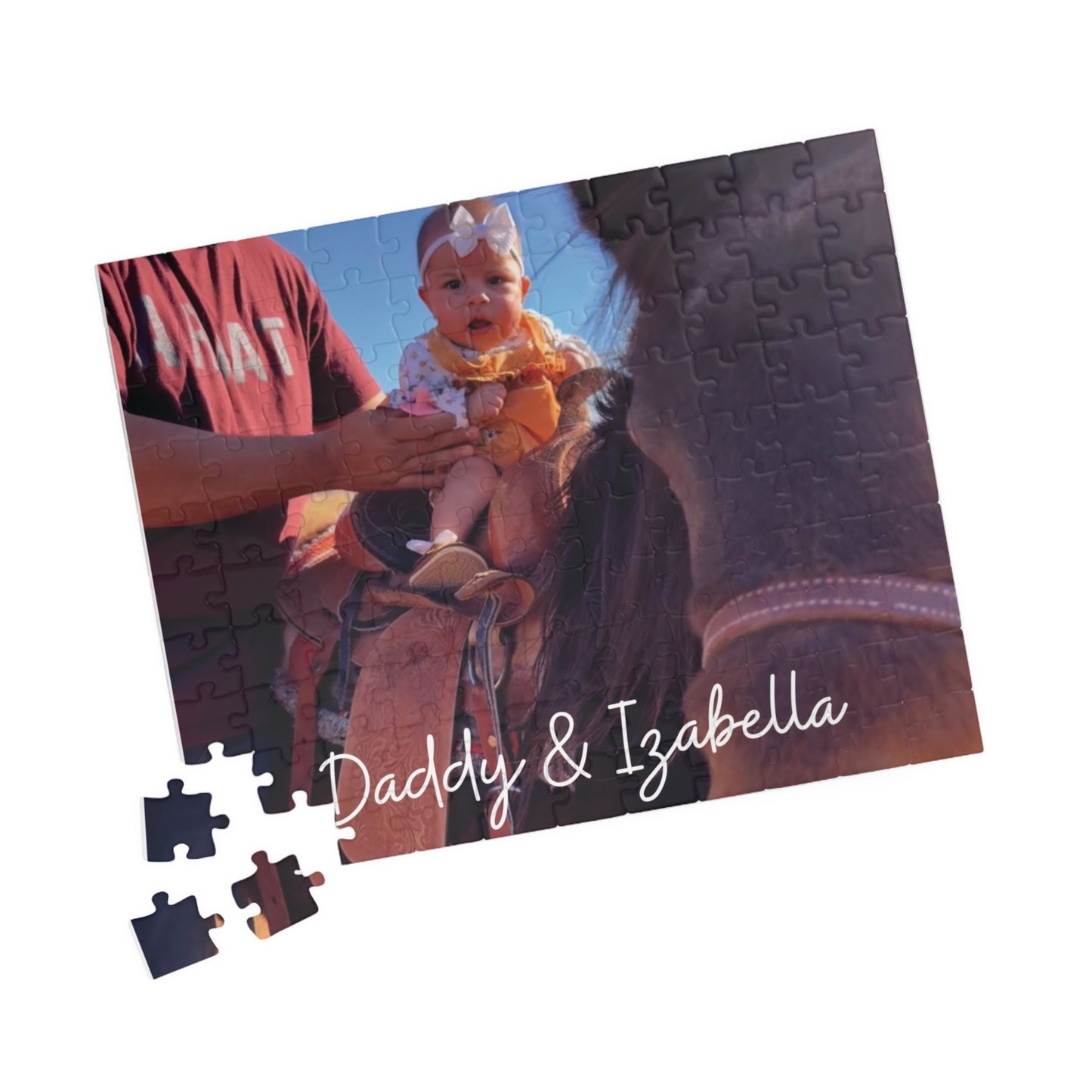 Personalized Photo Puzzle – "Daddy & Izabella" Keepsake (110 pcs)