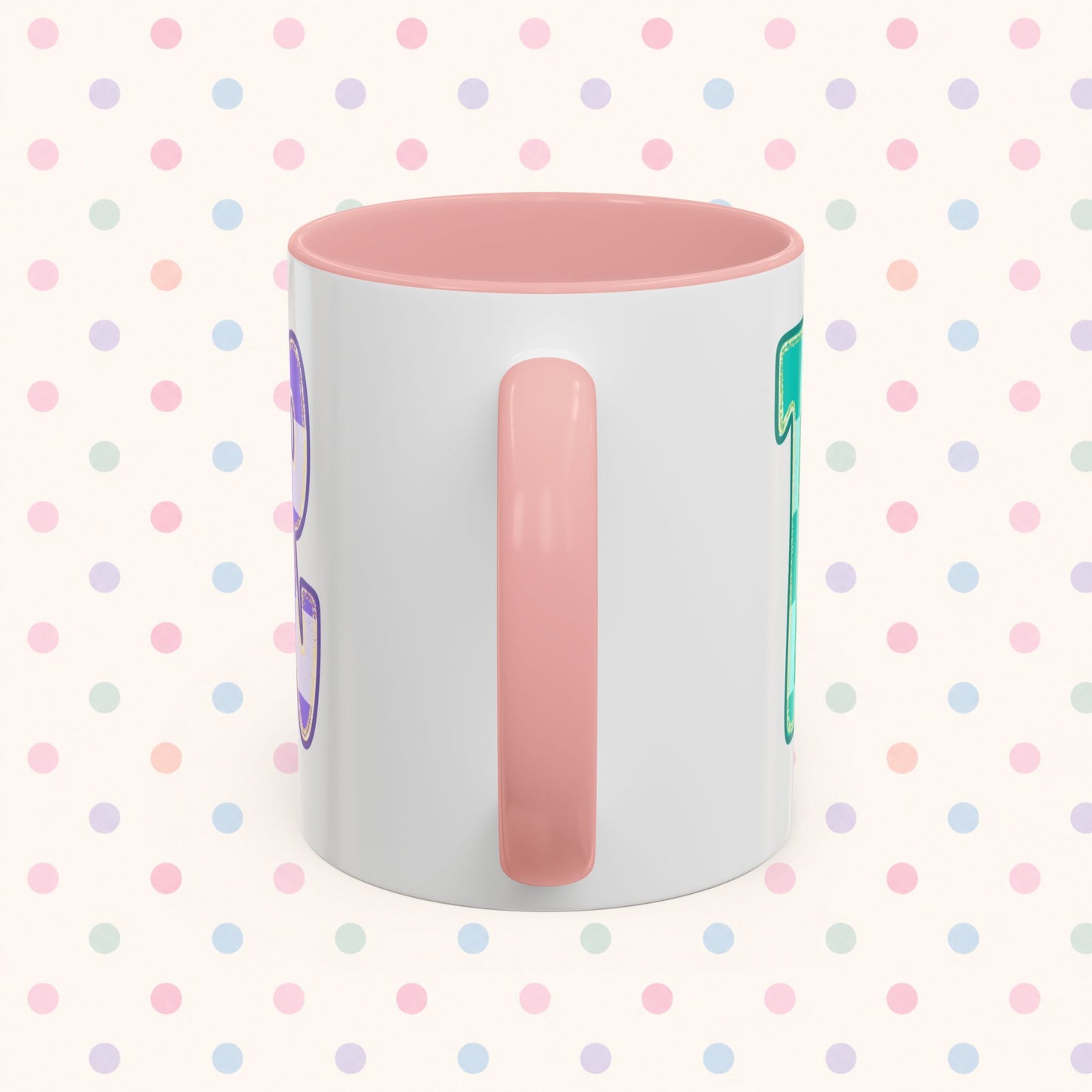 Teacher Rainbow Checker Accent Coffee Mug