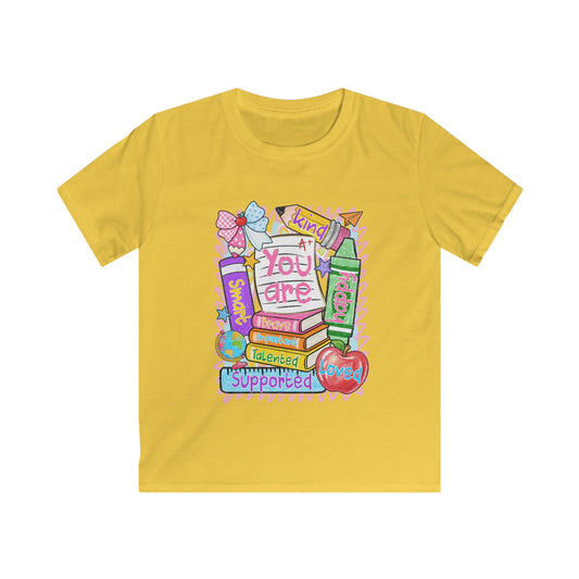 Kids Tee — "You Are" Back-to-School Positive Message Shirt