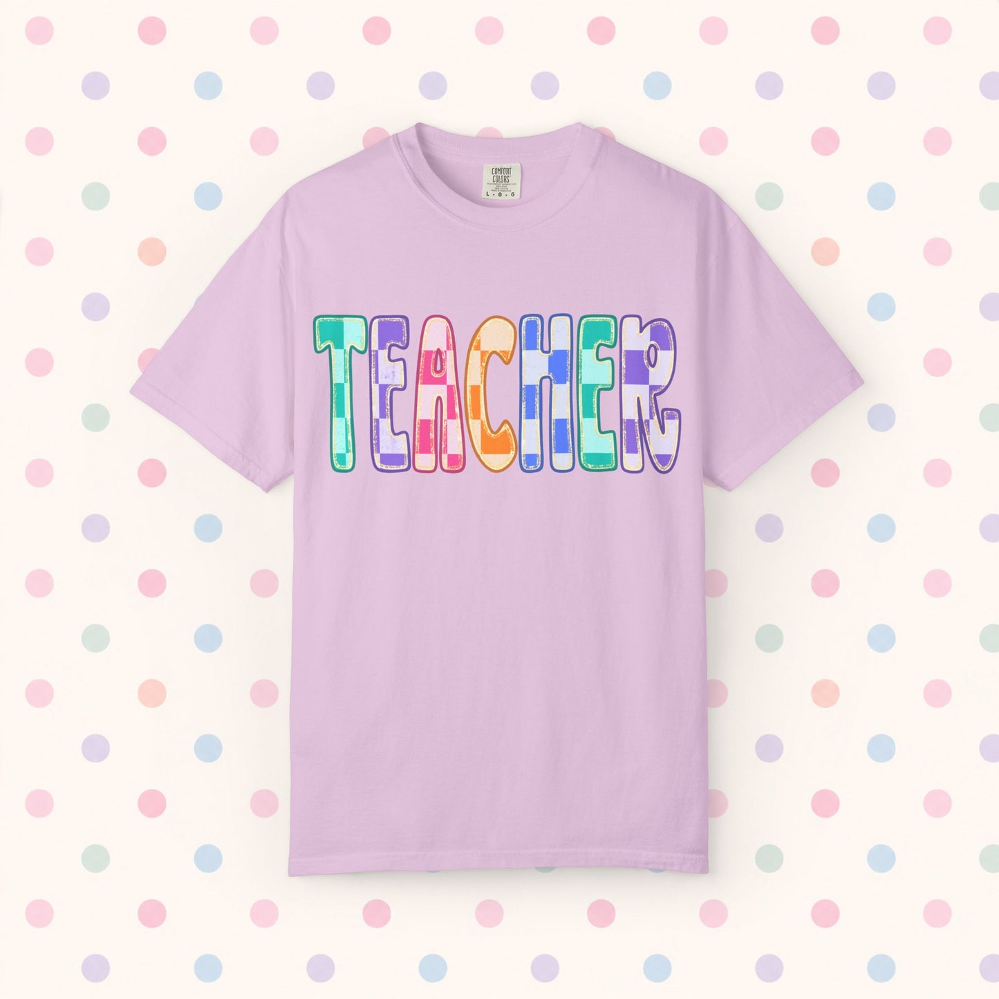 Teacher Colorful Patchwork T-Shirt