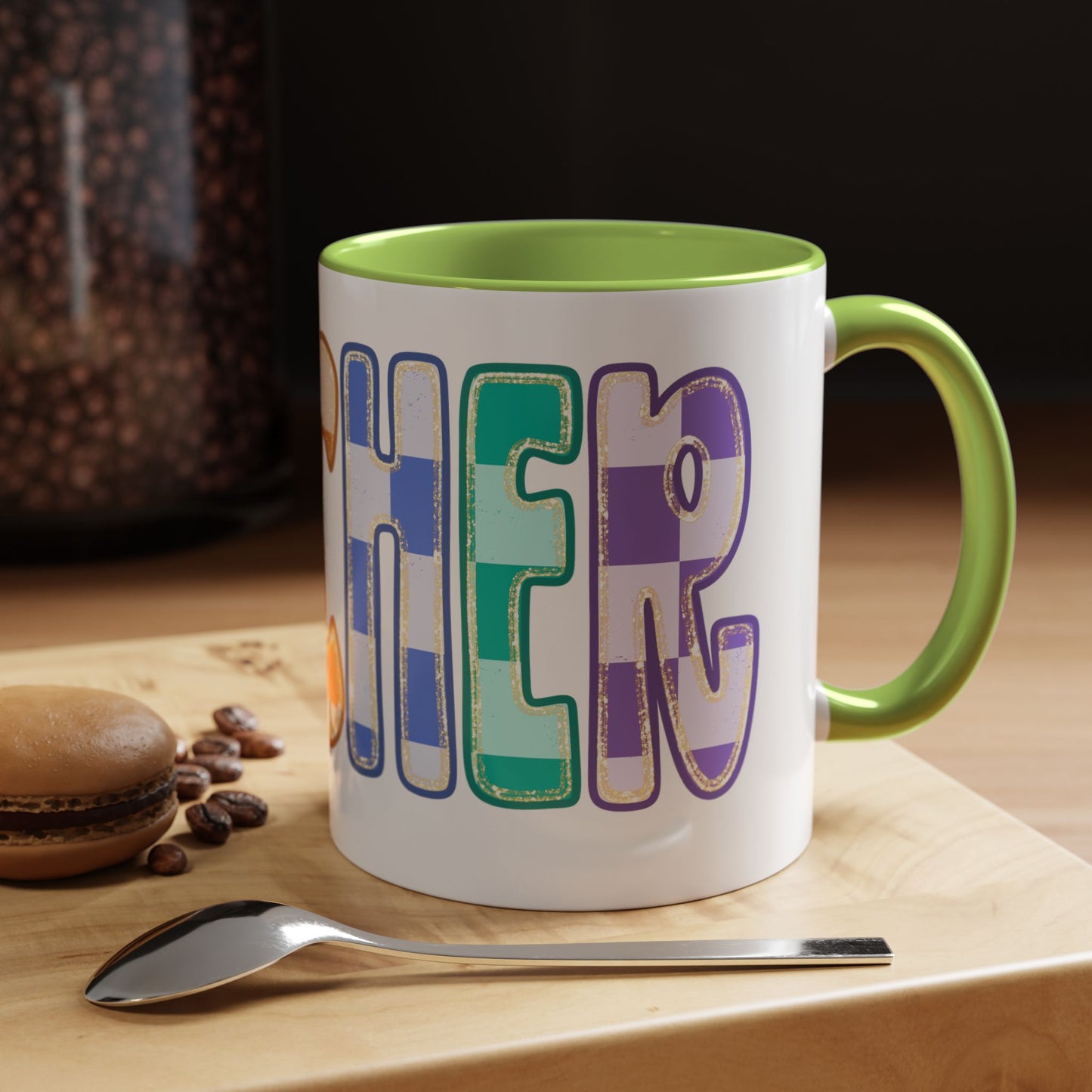 Teacher Rainbow Checker Accent Coffee Mug