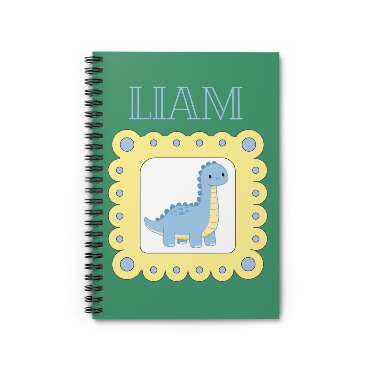 Personalized Kids Dinosaur Spiral Notebook
