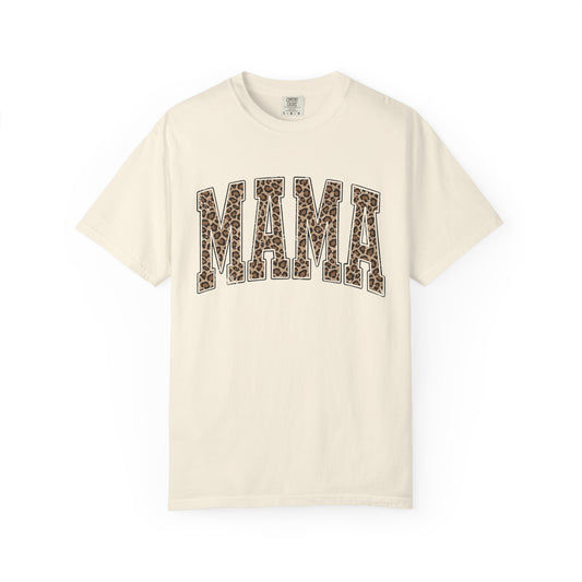 Mama Leopard Print T-Shirt — Women's Mom Graphic Tee, Casual Mother's Day Gift