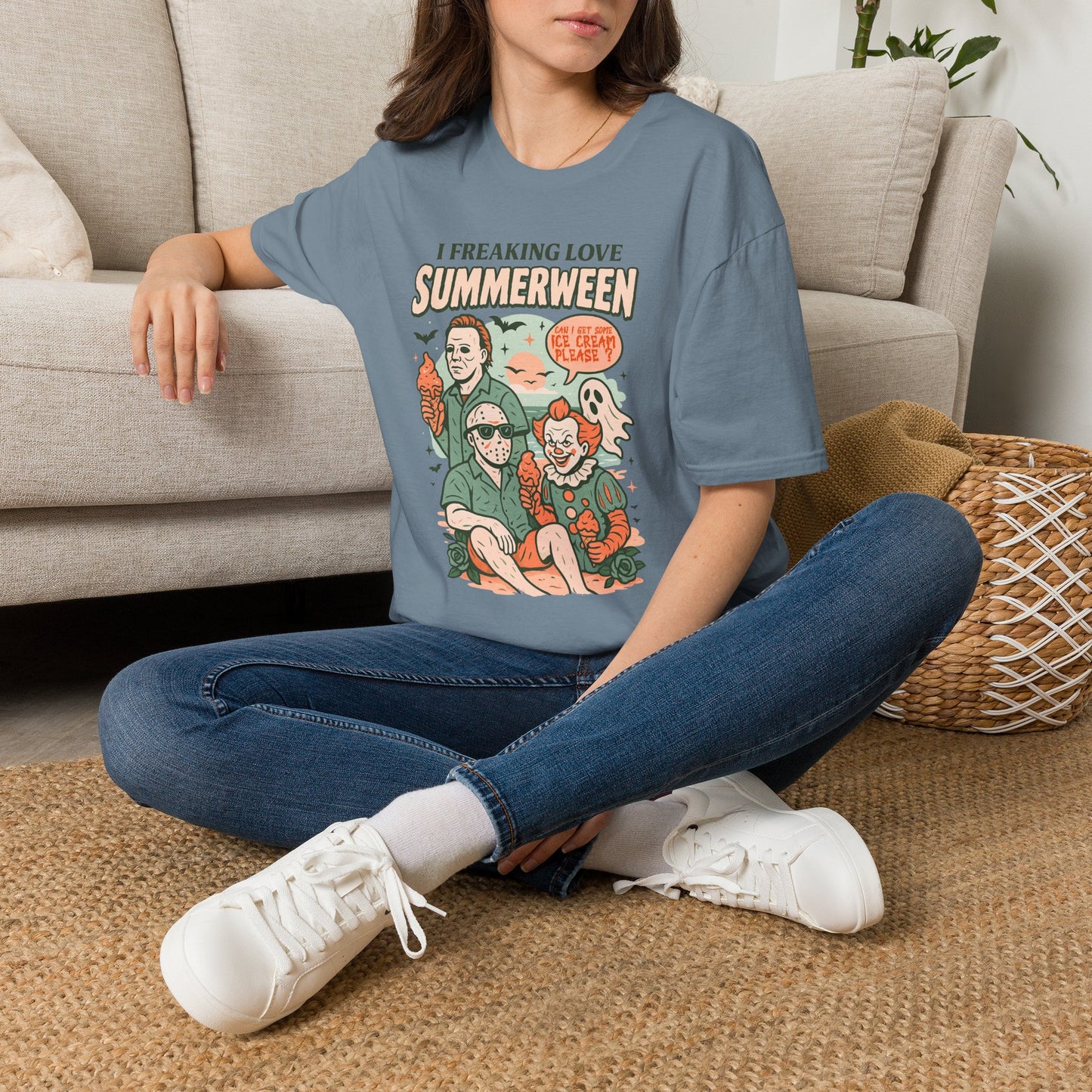 Summerween T-Shirt — “I Freaking Love Summerween” Horror Summer Graphic Tee