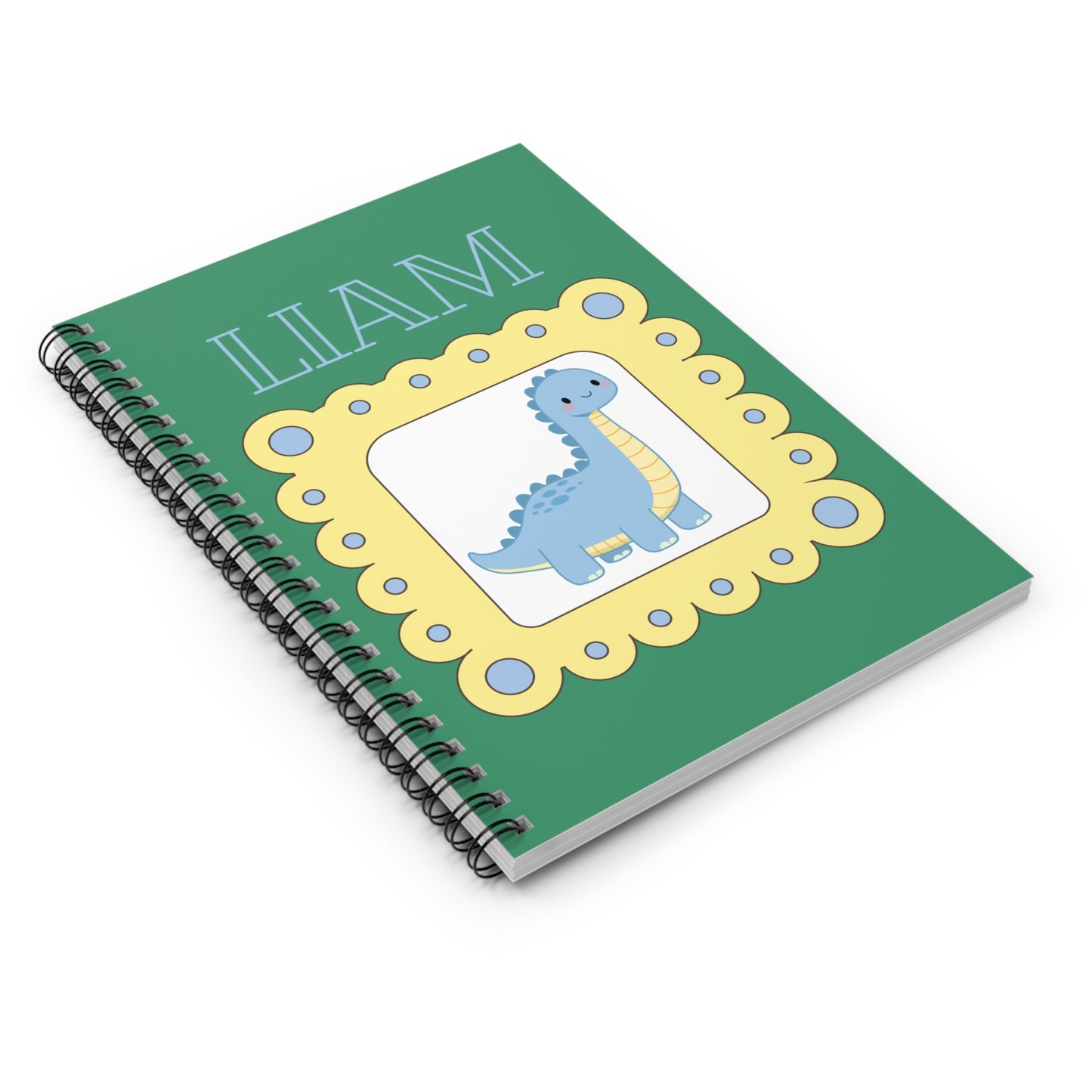 Personalized Kids Dinosaur Spiral Notebook