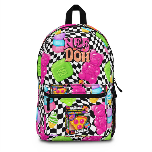 Needo  Pop Art Backpack | Checkerboard Squishies Pattern