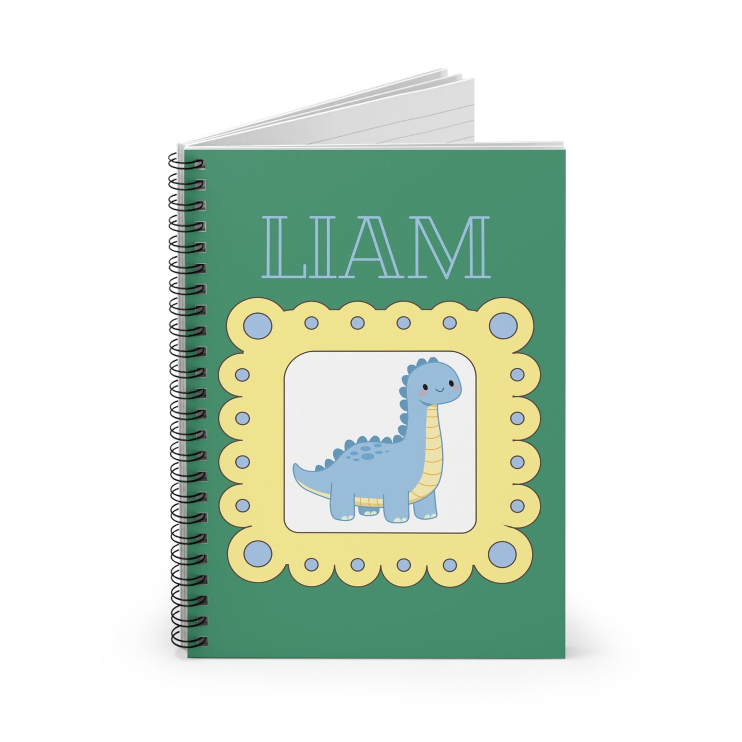 Personalized Kids Dinosaur Spiral Notebook