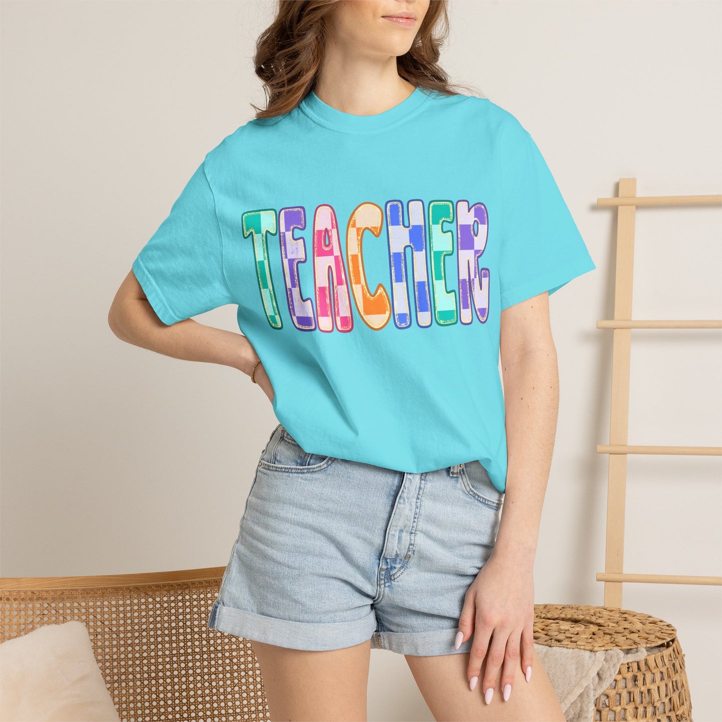 Teacher Colorful Patchwork T-Shirt