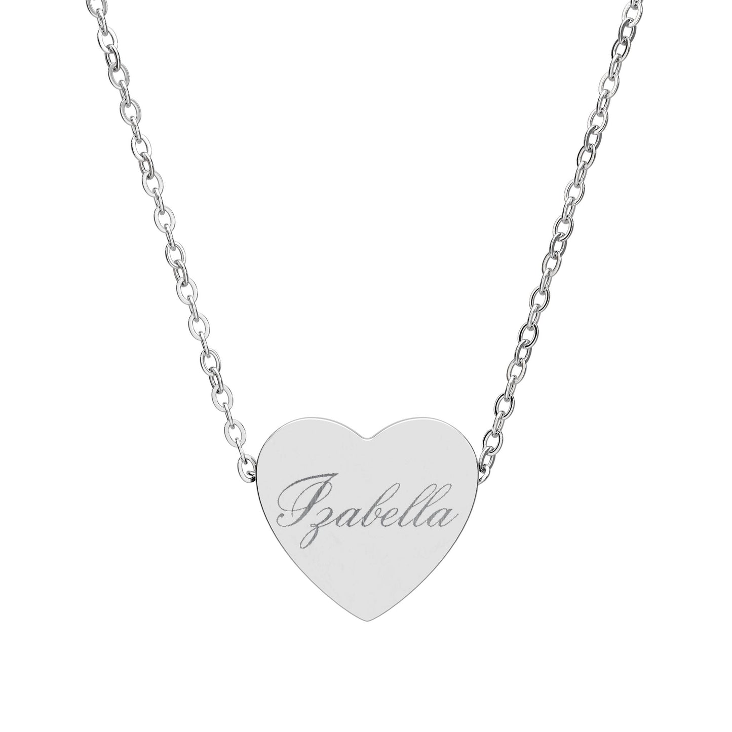 Engravable Heart Necklace — Personalized Name Pendant