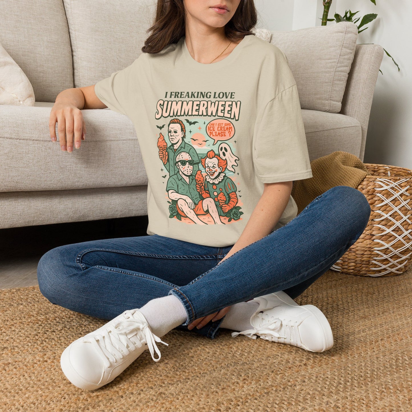 Summerween T-Shirt — “I Freaking Love Summerween” Horror Summer Graphic Tee