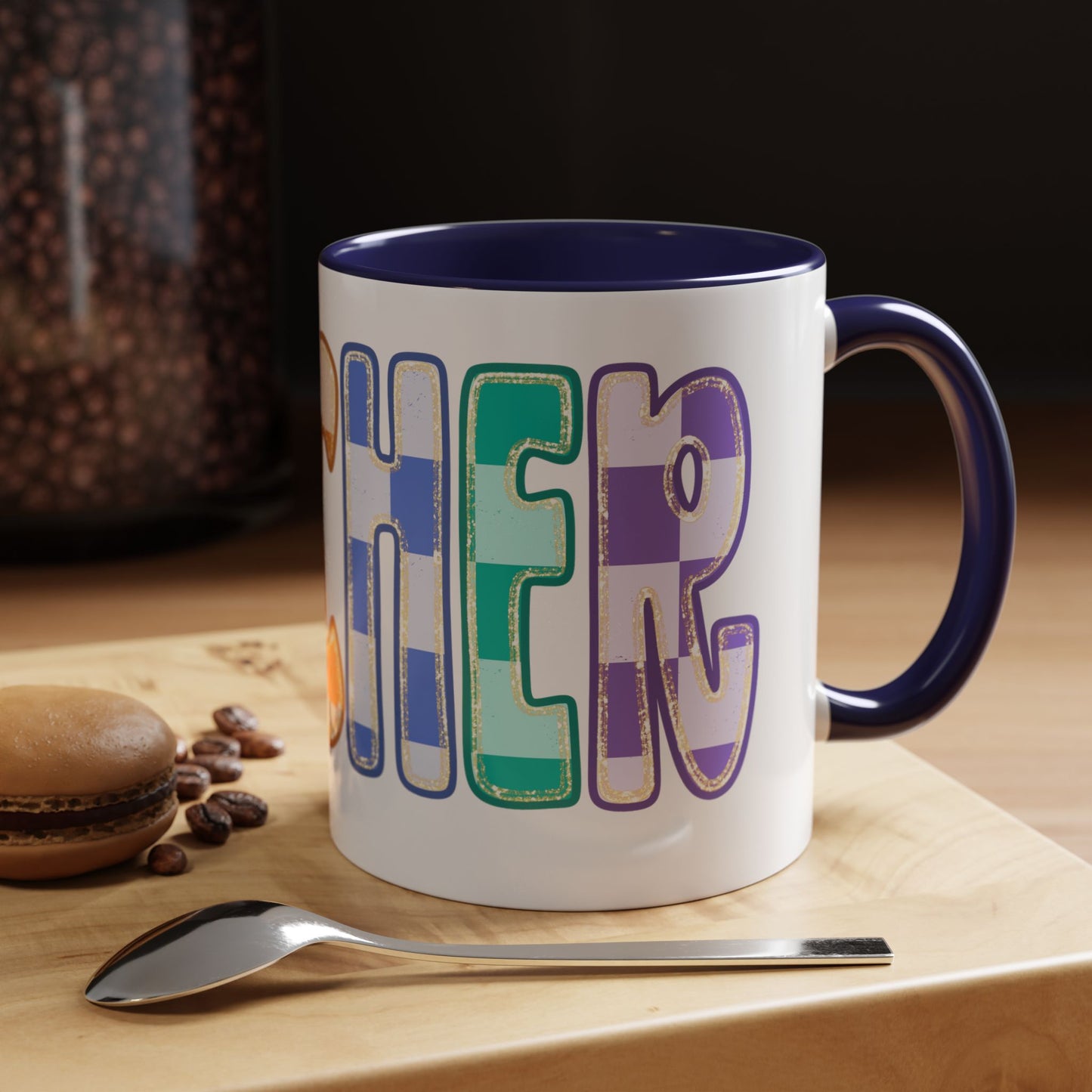 Teacher Rainbow Checker Accent Coffee Mug