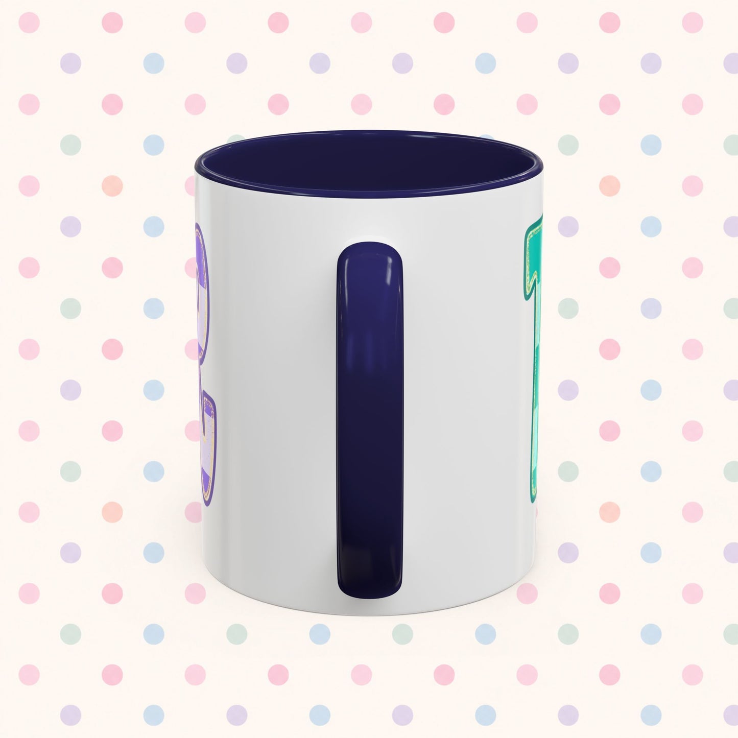 Teacher Rainbow Checker Accent Coffee Mug