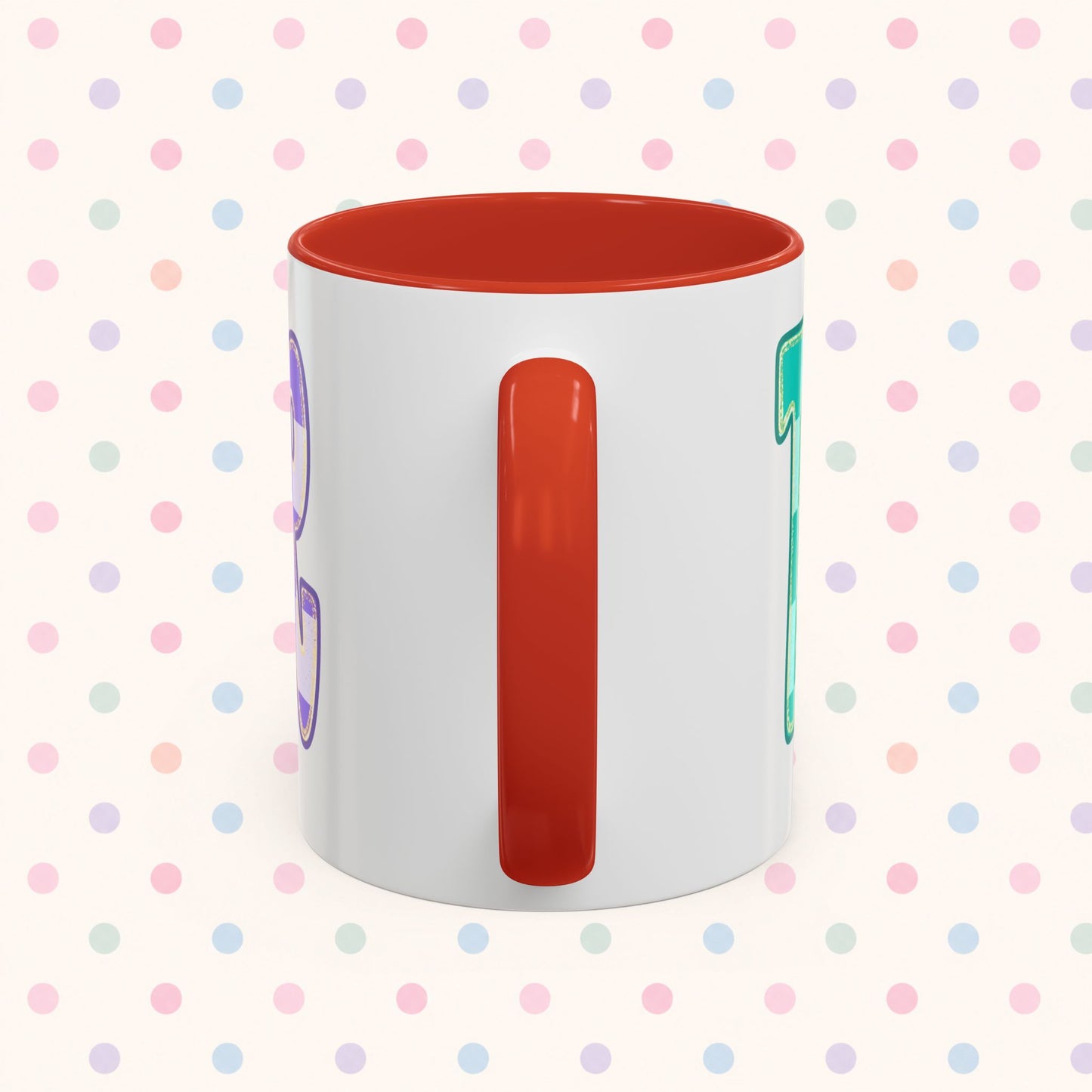Teacher Rainbow Checker Accent Coffee Mug