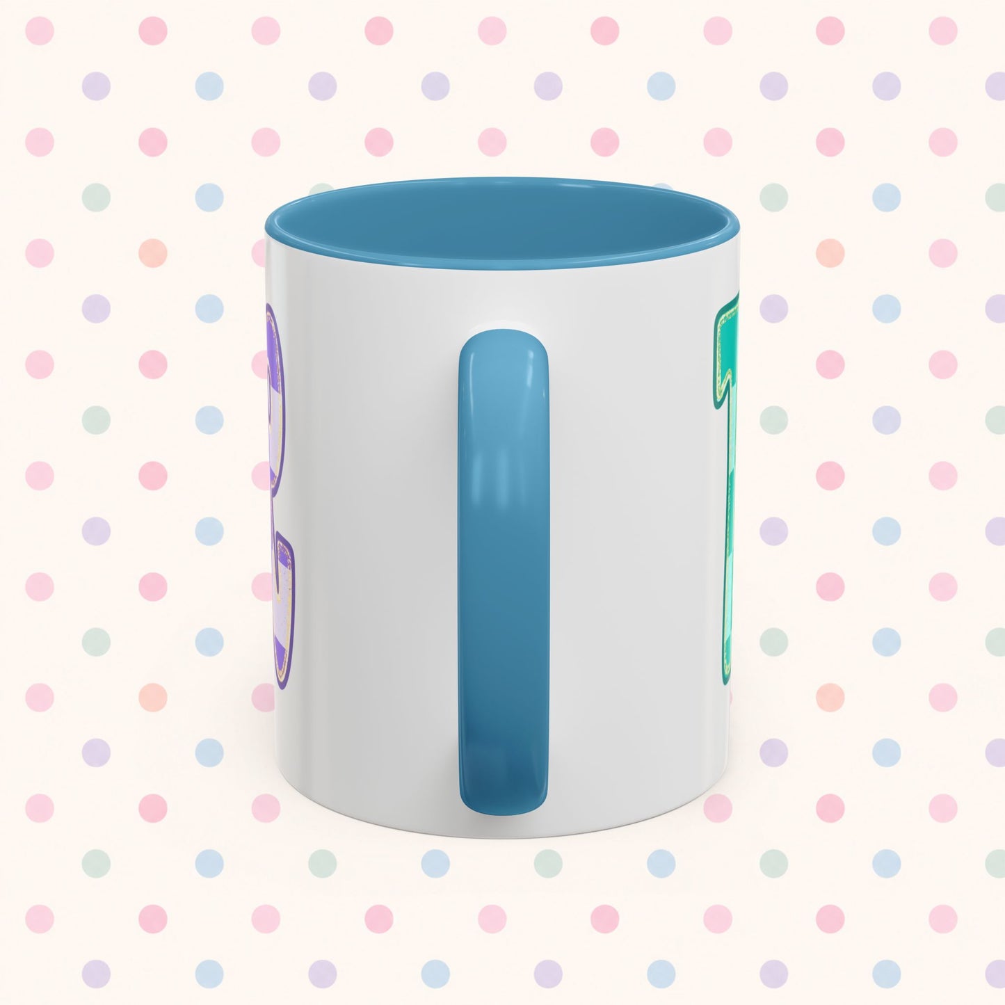 Teacher Rainbow Checker Accent Coffee Mug