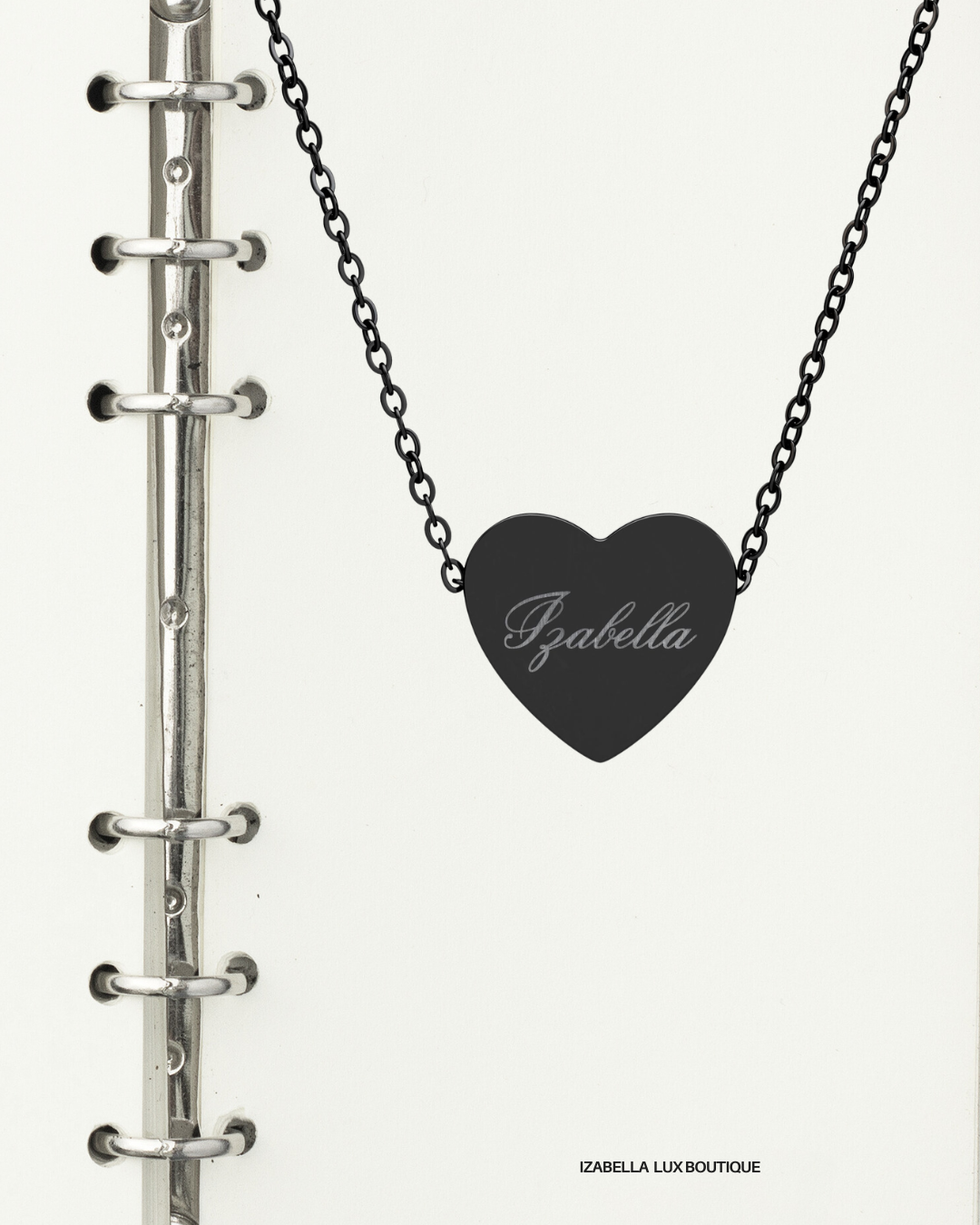 Engravable Heart Necklace — Personalized Name Pendant