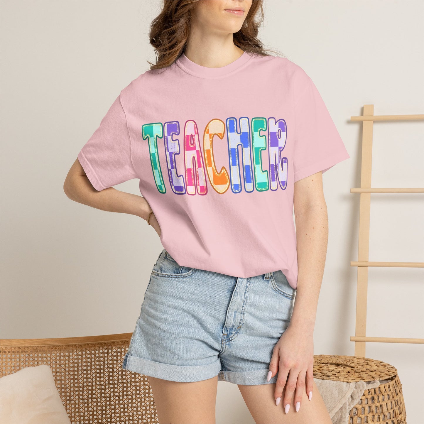 Teacher Colorful Patchwork T-Shirt
