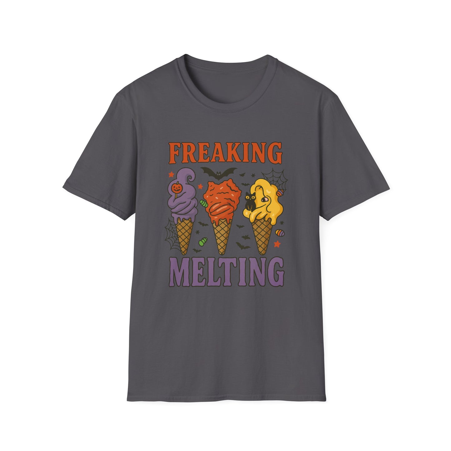 Halloween 'Freaking Melting' Ice Cream Tee — Spooky Cute Summerween Graphic T-Shirt