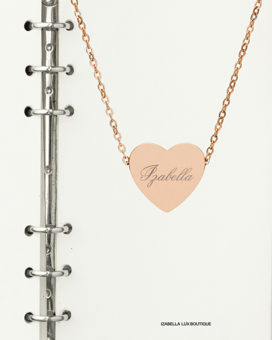 Engravable Heart Necklace — Personalized Name Pendant