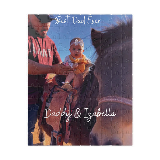 Personalized Photo Puzzle – "Daddy & Izabella" Keepsake (110 pcs)