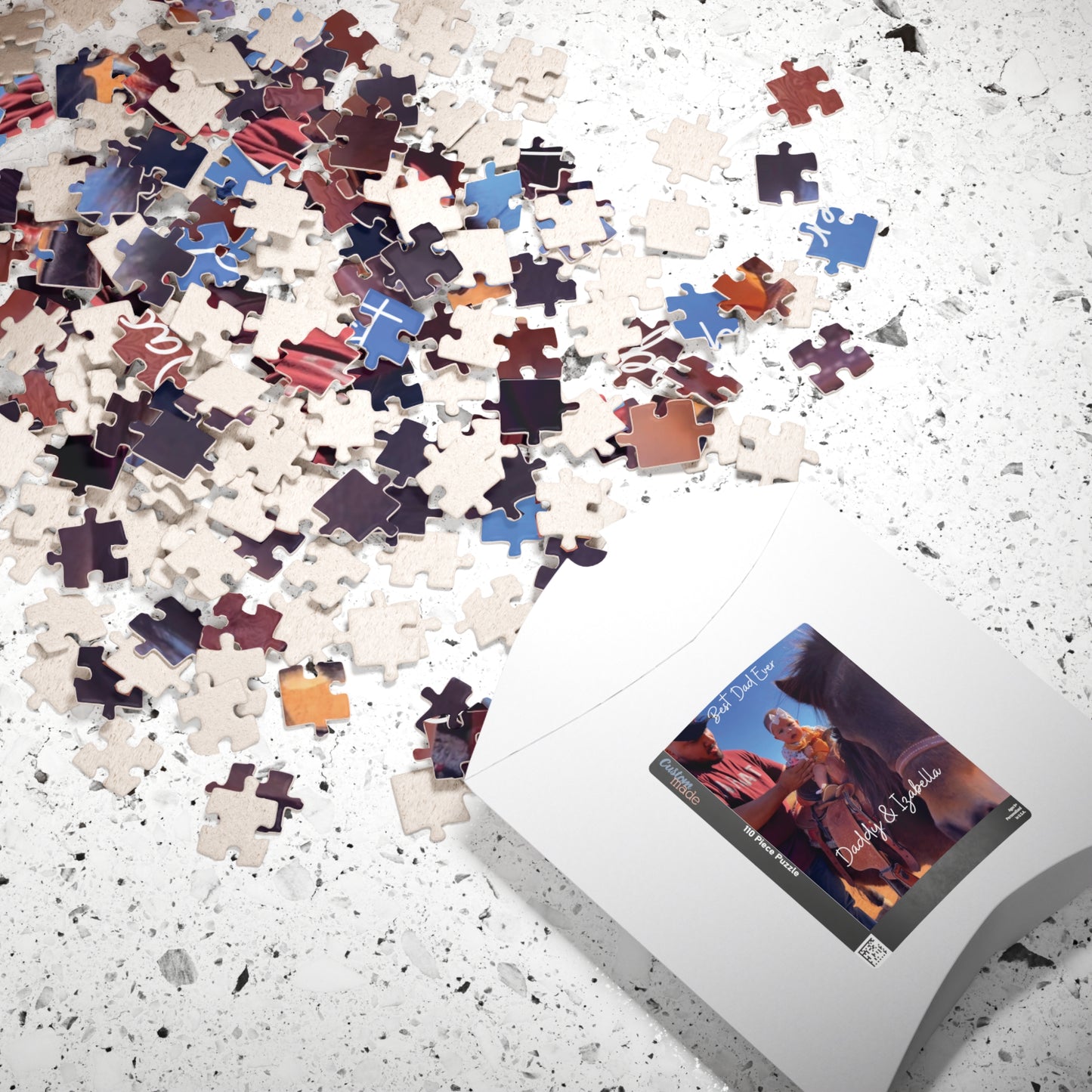 Personalized Photo Puzzle – "Daddy & Izabella" Keepsake (110 pcs)
