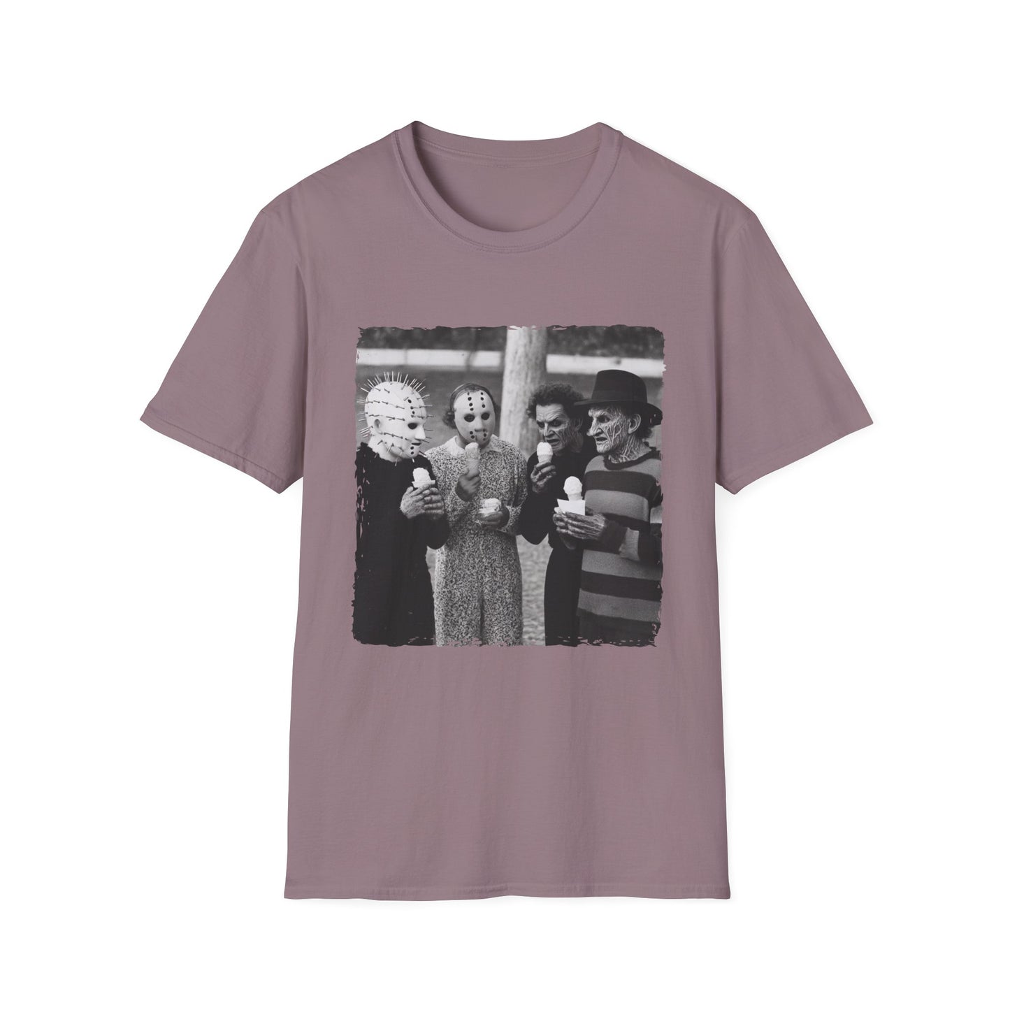 Horror Icons Ice Cream Summerween Photo T-Shirt