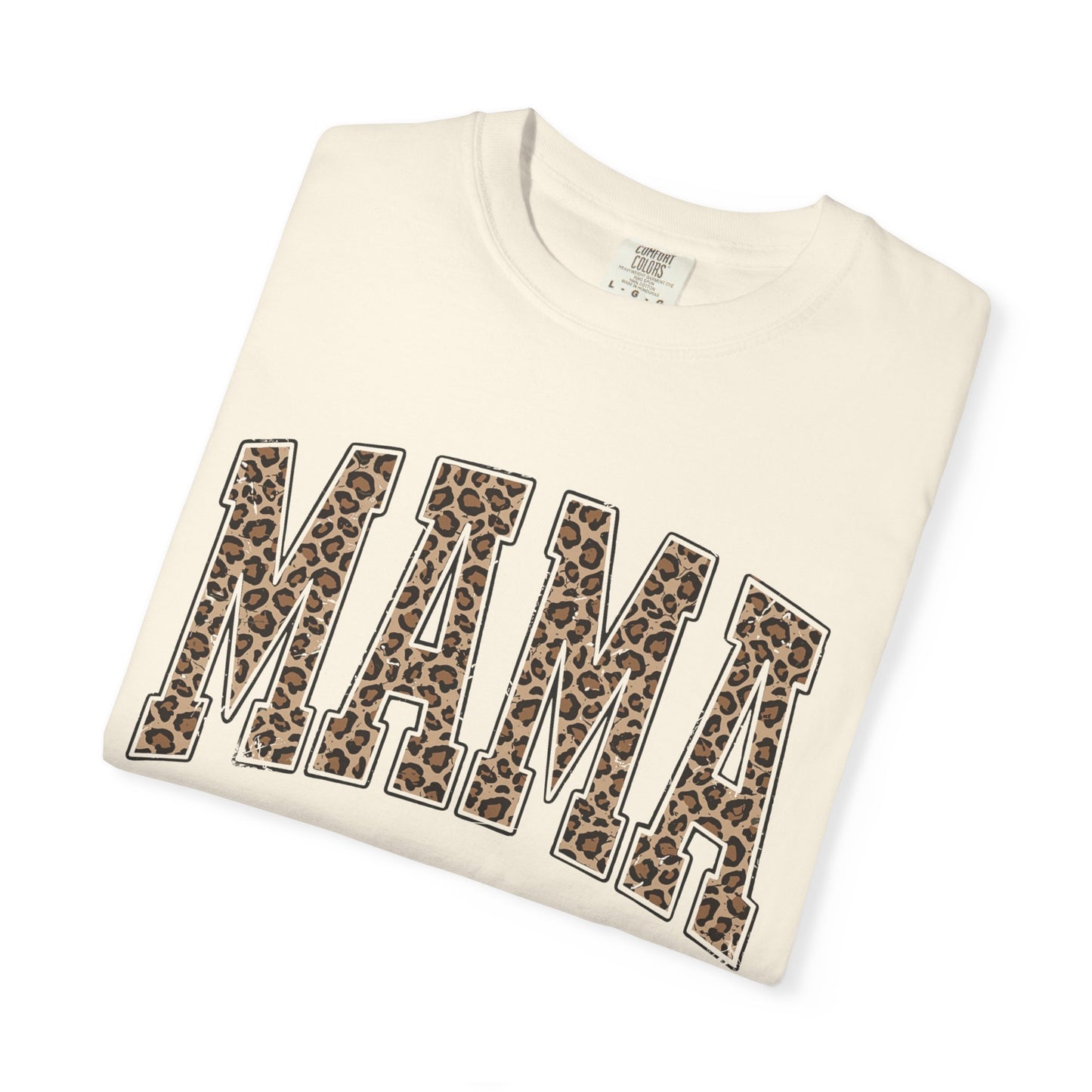 Mama Leopard Print T-Shirt — Women's Mom Graphic Tee, Casual Mother's Day Gift