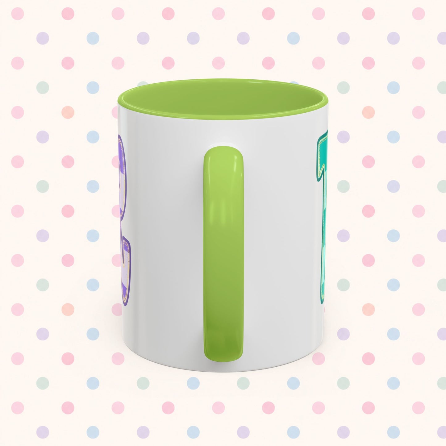 Teacher Rainbow Checker Accent Coffee Mug