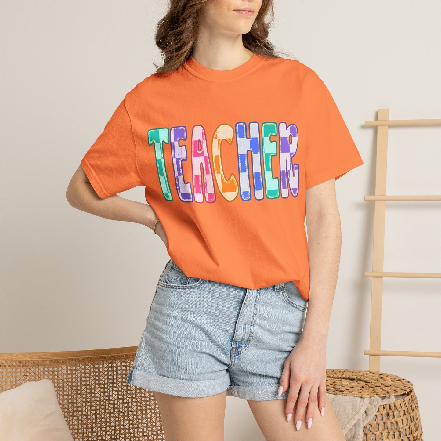 Teacher Colorful Patchwork T-Shirt