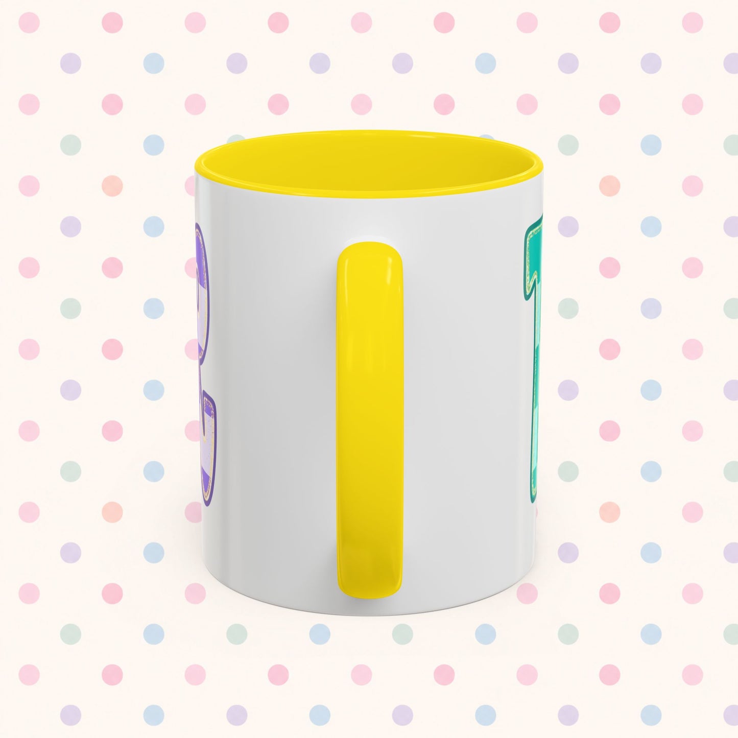 Teacher Rainbow Checker Accent Coffee Mug