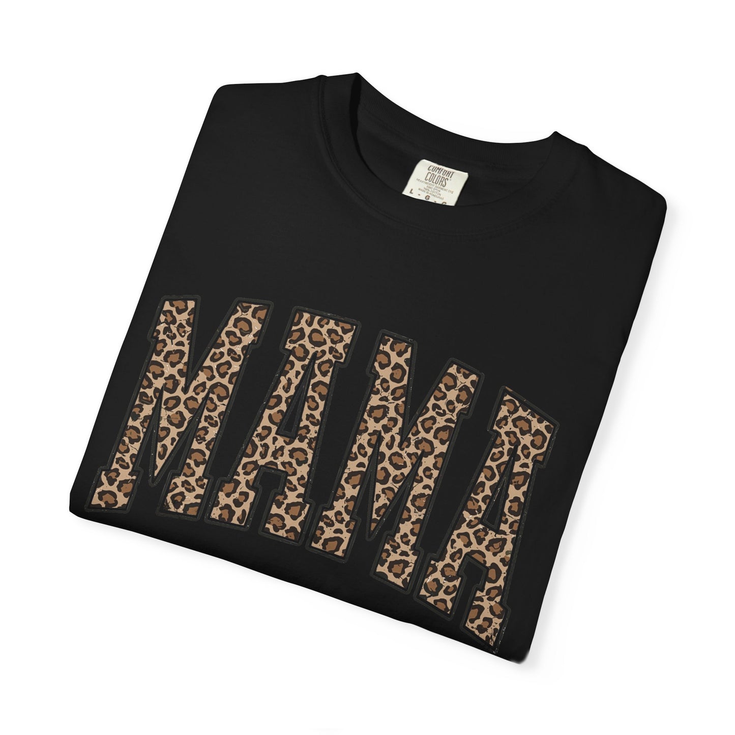 Mama Leopard Print T-Shirt — Women's Mom Graphic Tee, Casual Mother's Day Gift