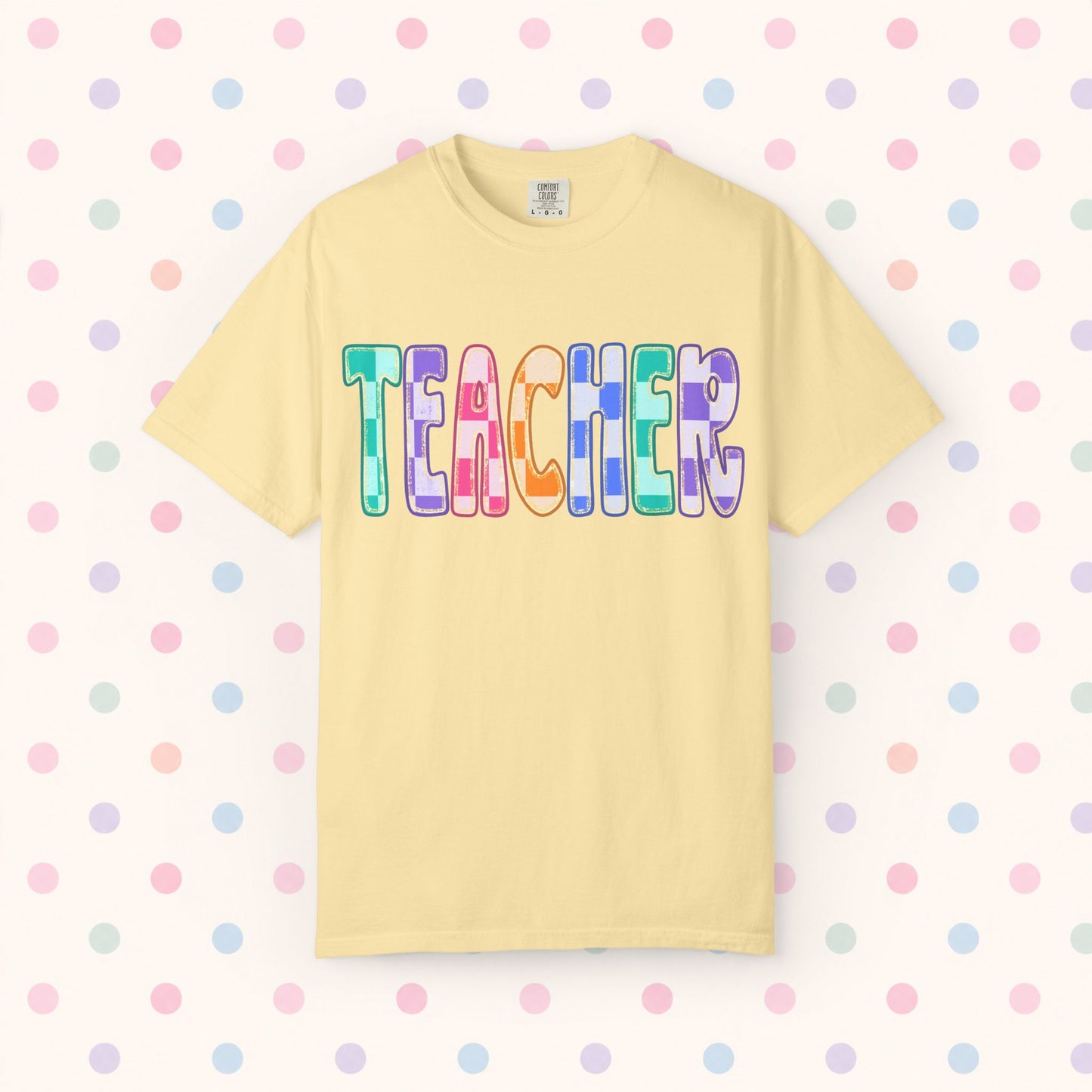 Teacher Colorful Patchwork T-Shirt