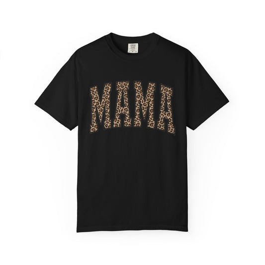 Mama Leopard Print T-Shirt — Women's Mom Graphic Tee, Casual Mother's Day Gift