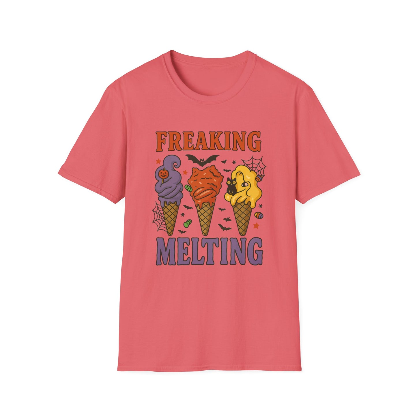 Halloween 'Freaking Melting' Ice Cream Tee — Spooky Cute Summerween Graphic T-Shirt